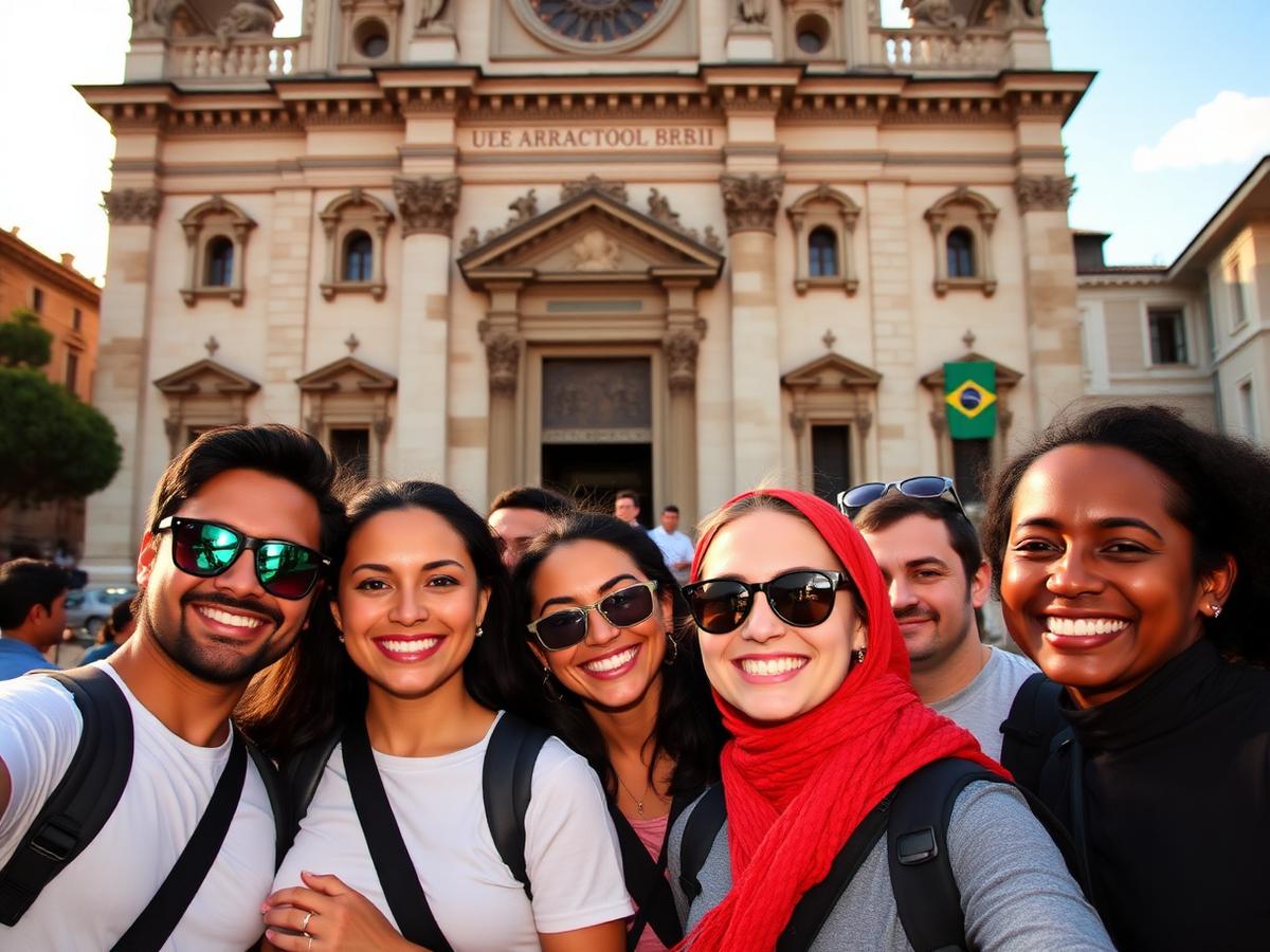 Grupo em Roma