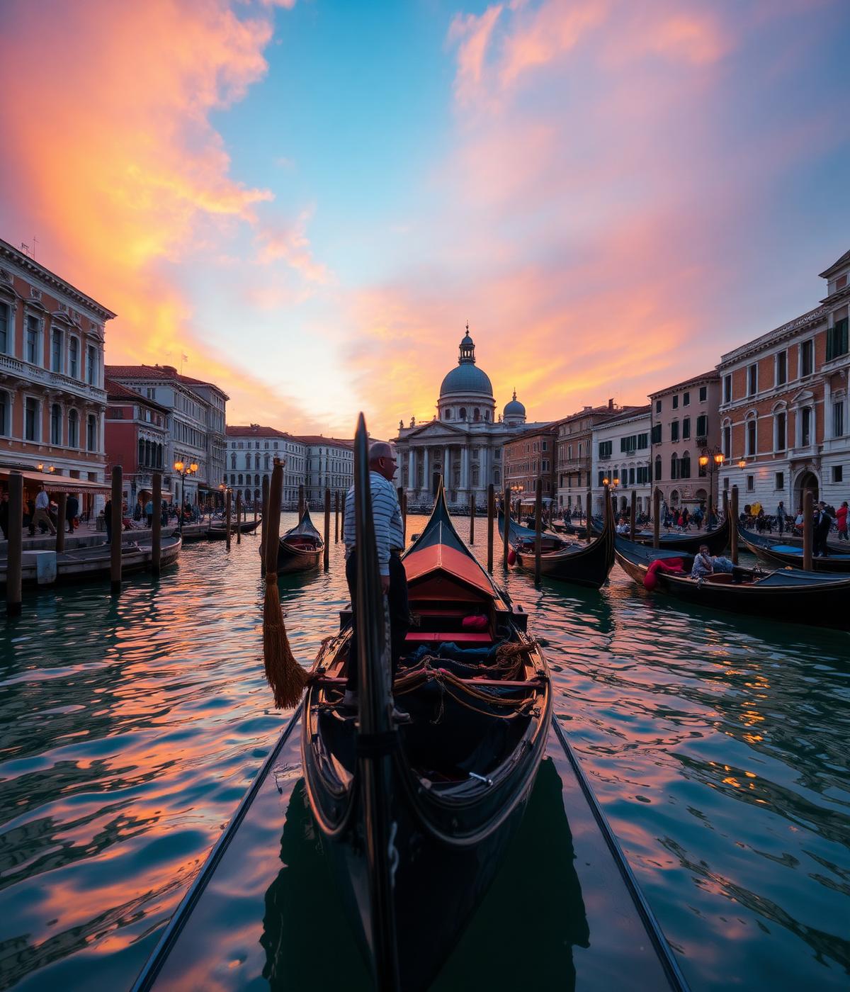 Veneza ao pôr do sol